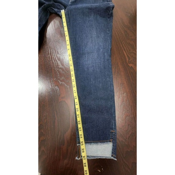 EILEEN FISHER Womens Organic Cotton Denim Ankle Slim Raw Hem Mid Rise Jeans Sz 6 - Picture 8 of 8